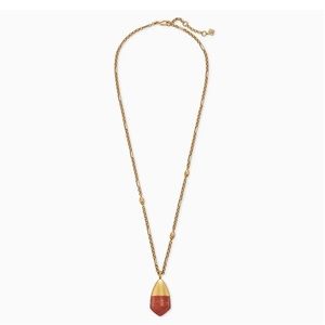 Freida Vintage Gold Long Pendant Necklace